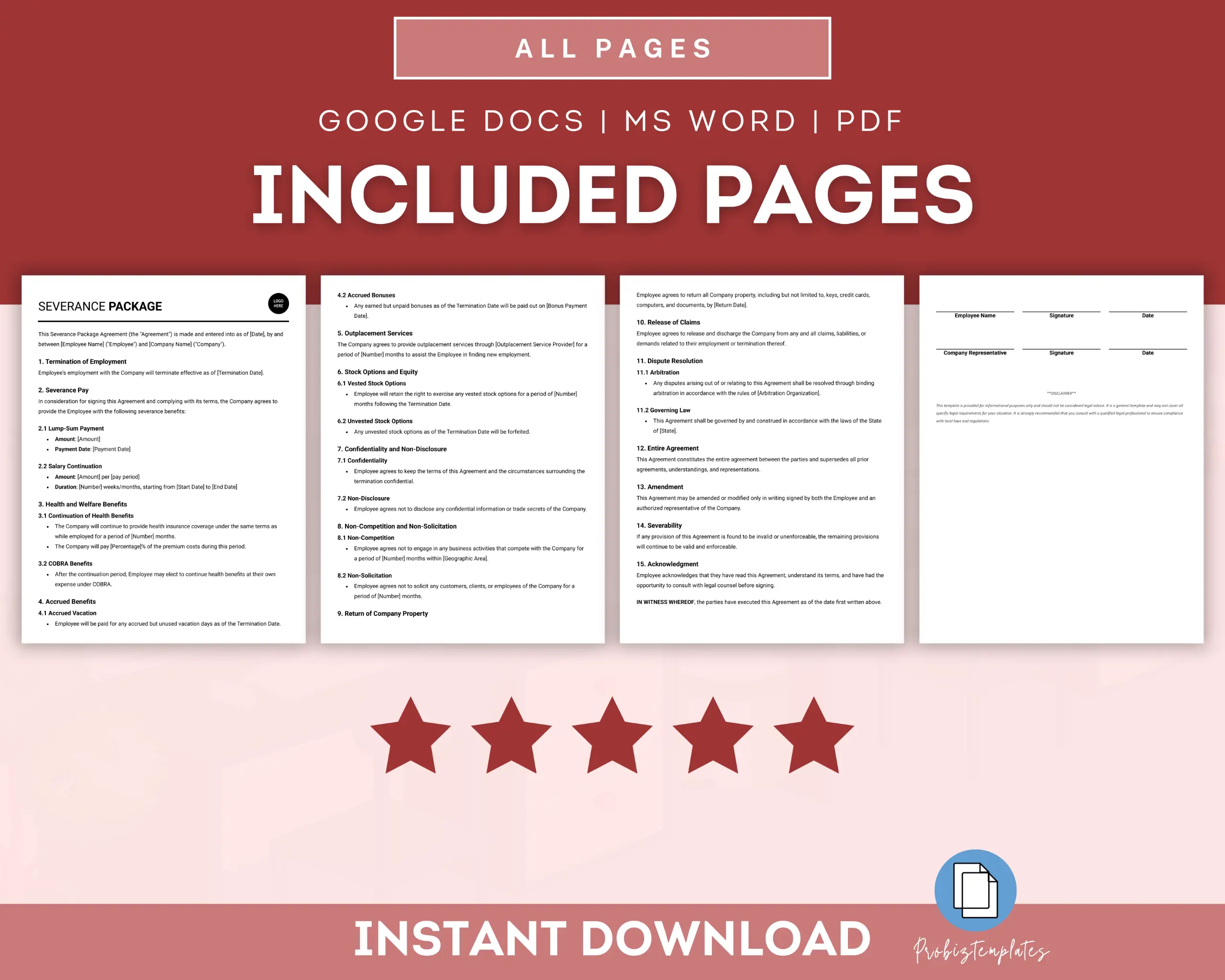 Severance Package Template - Image 2