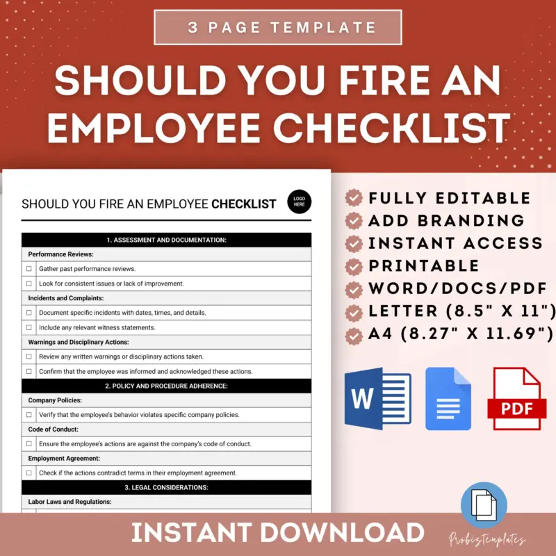 Should You Fire An Employee Checklist