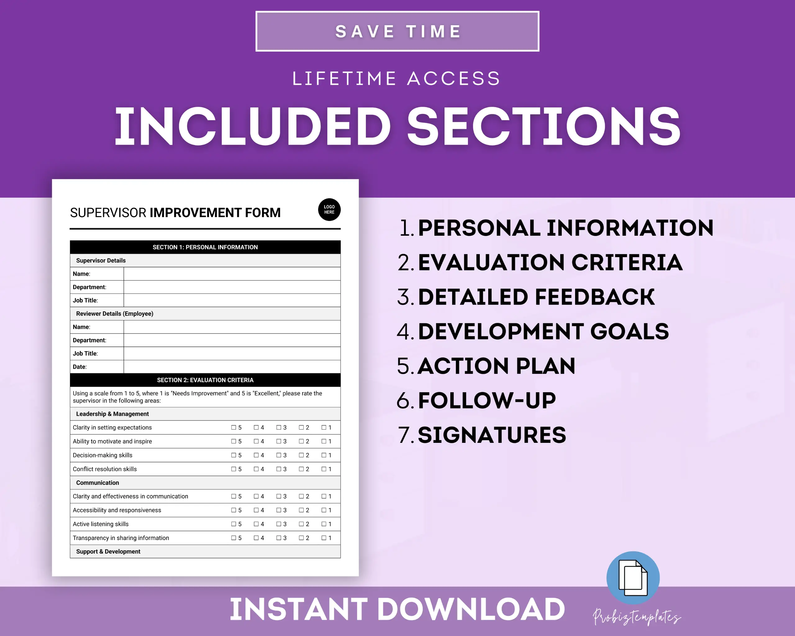 Supervisor Improvement Form Template - Image 3