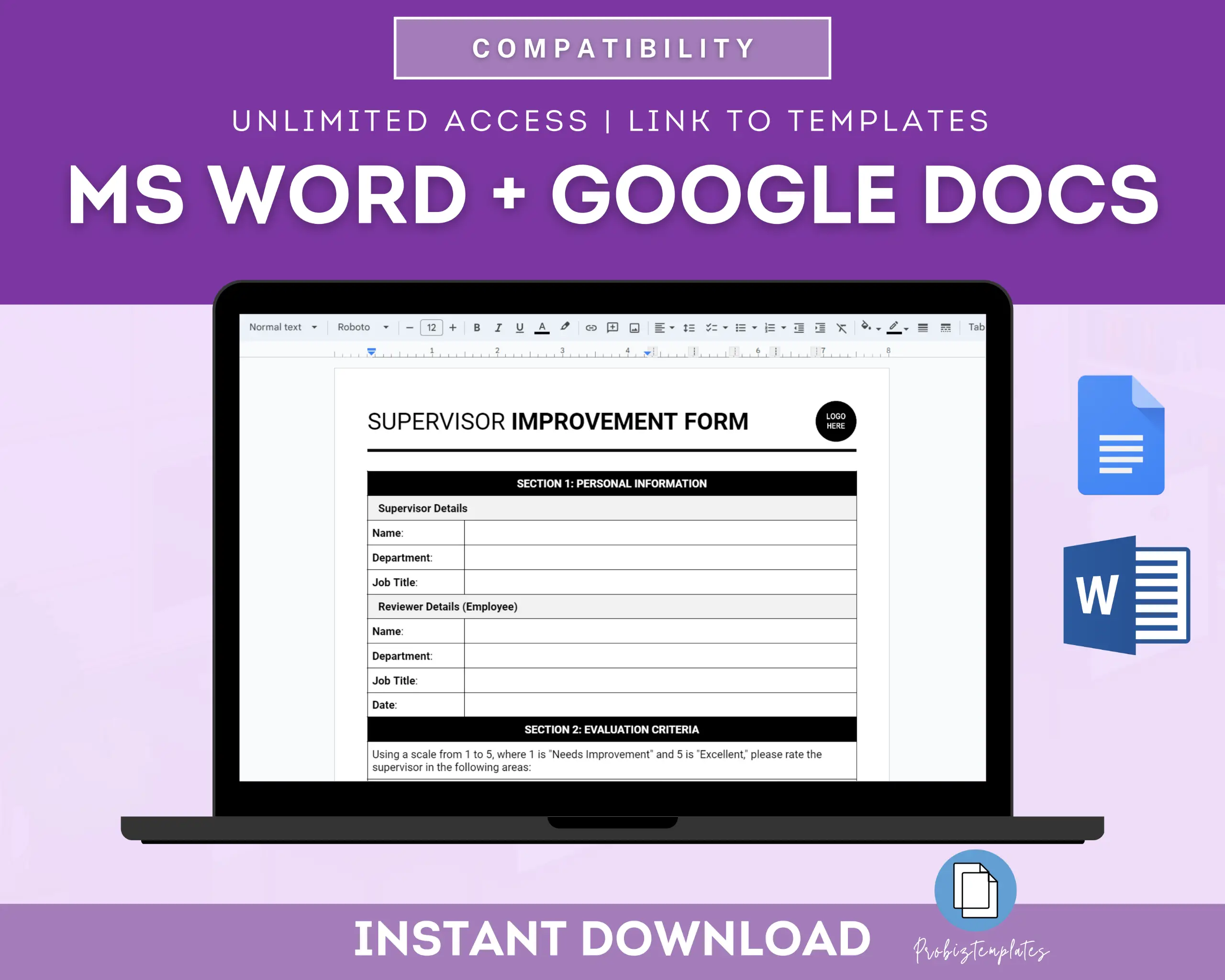 Supervisor Improvement Form Template - Image 4