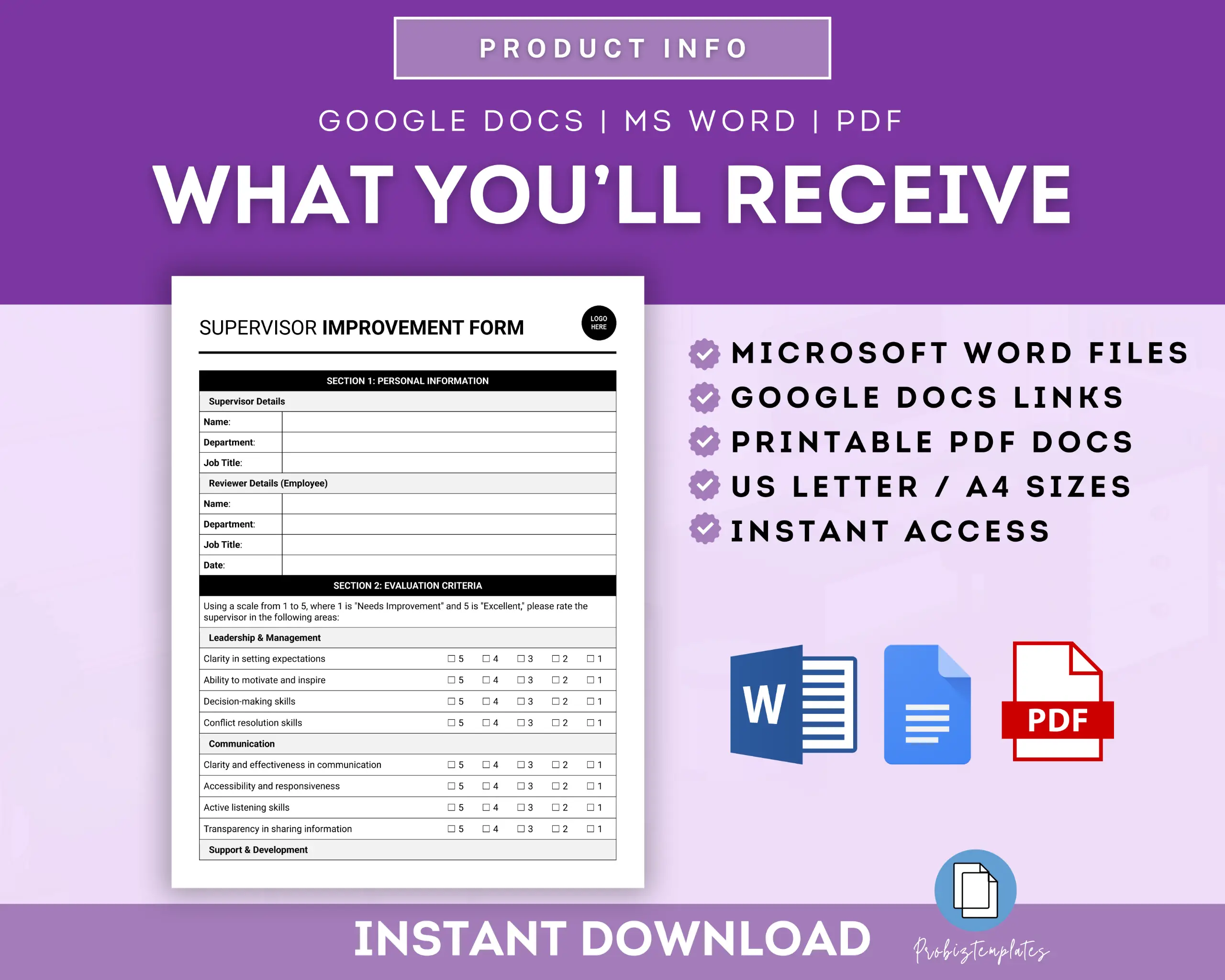 Supervisor Improvement Form Template - Image 6