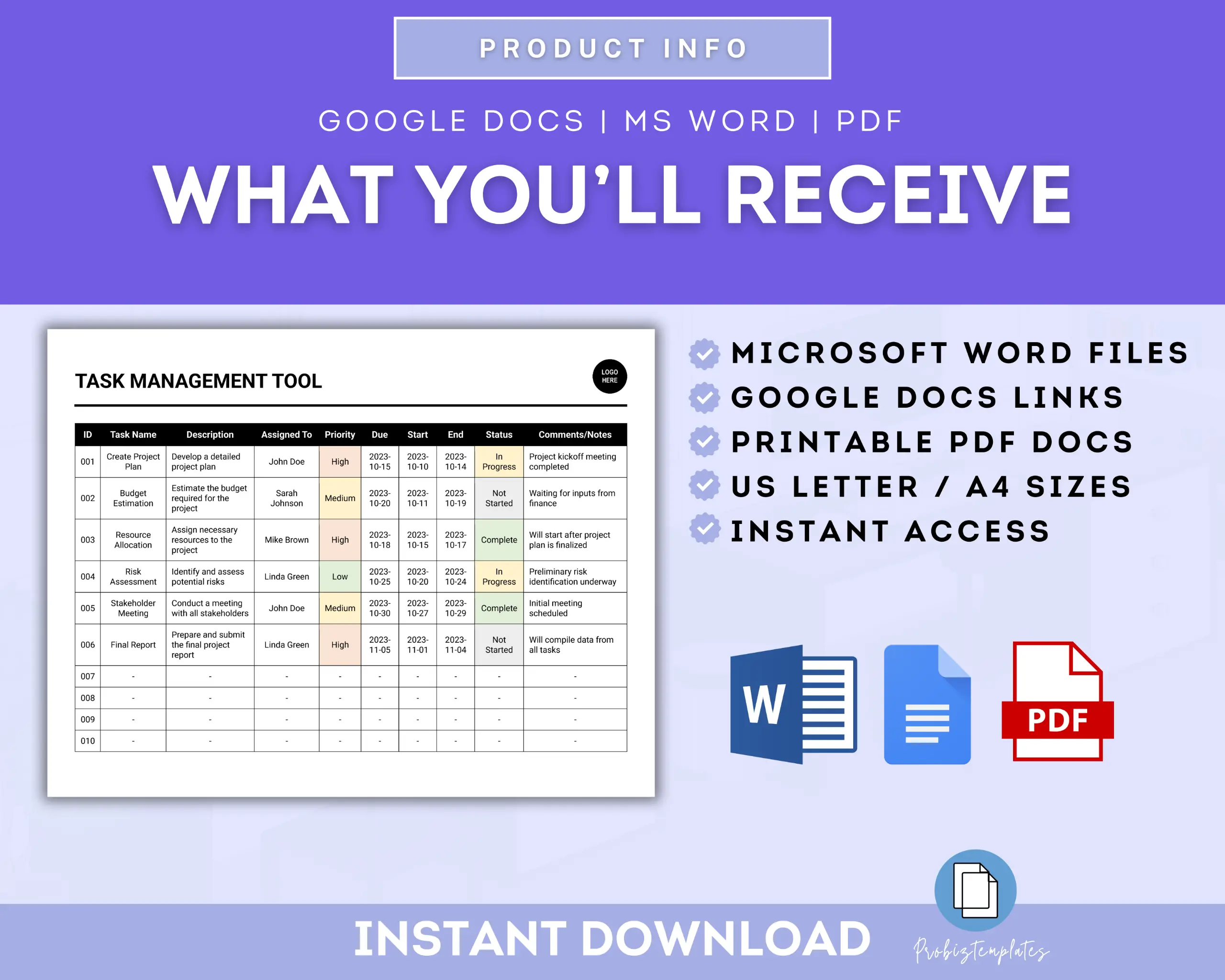 Task Management Form Template - Image 4