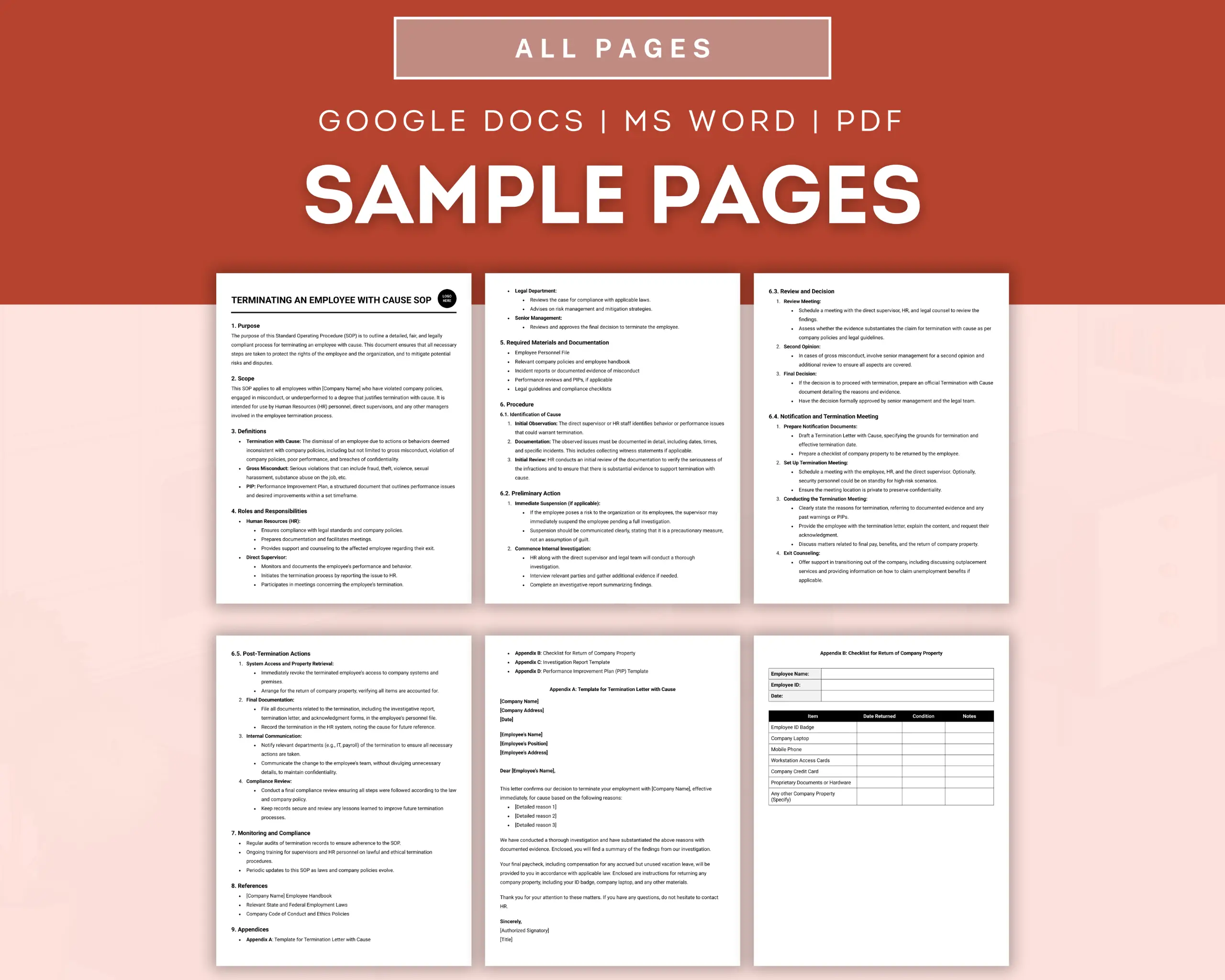 Terminating An Employee With Cause SOP Template - Image 2