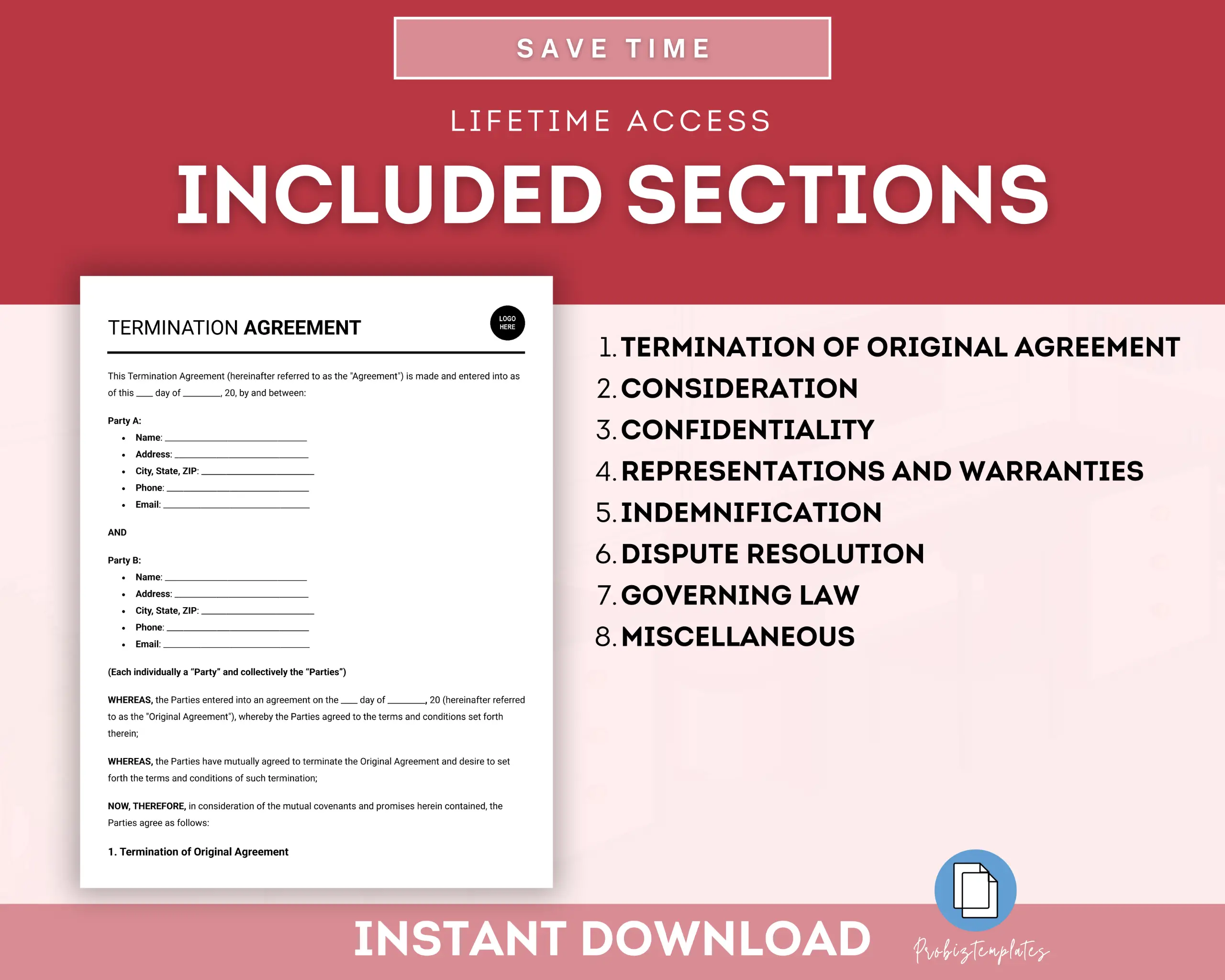 Termination Agreement Template - Image 3