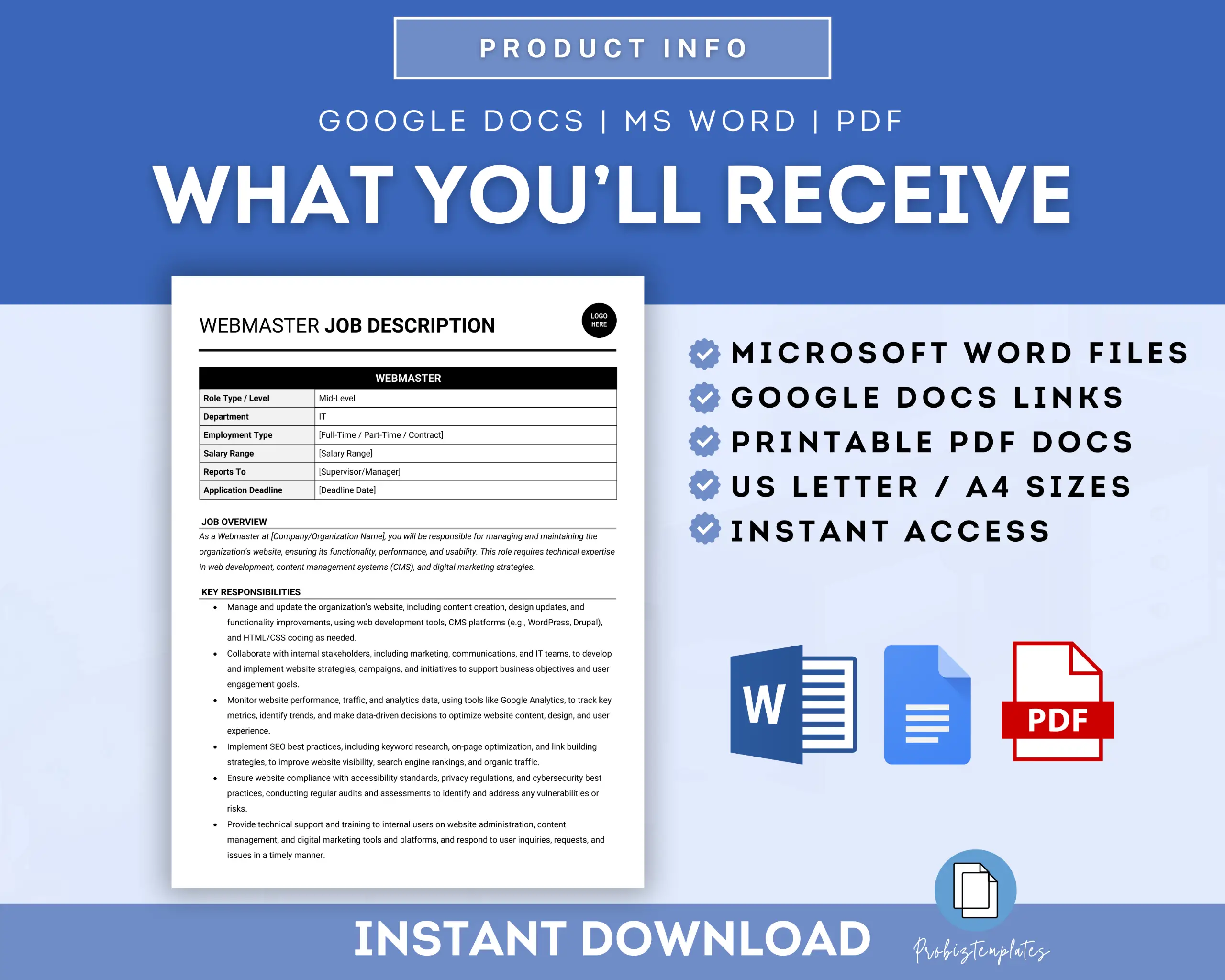 Webmaster Job Description Template - Image 6