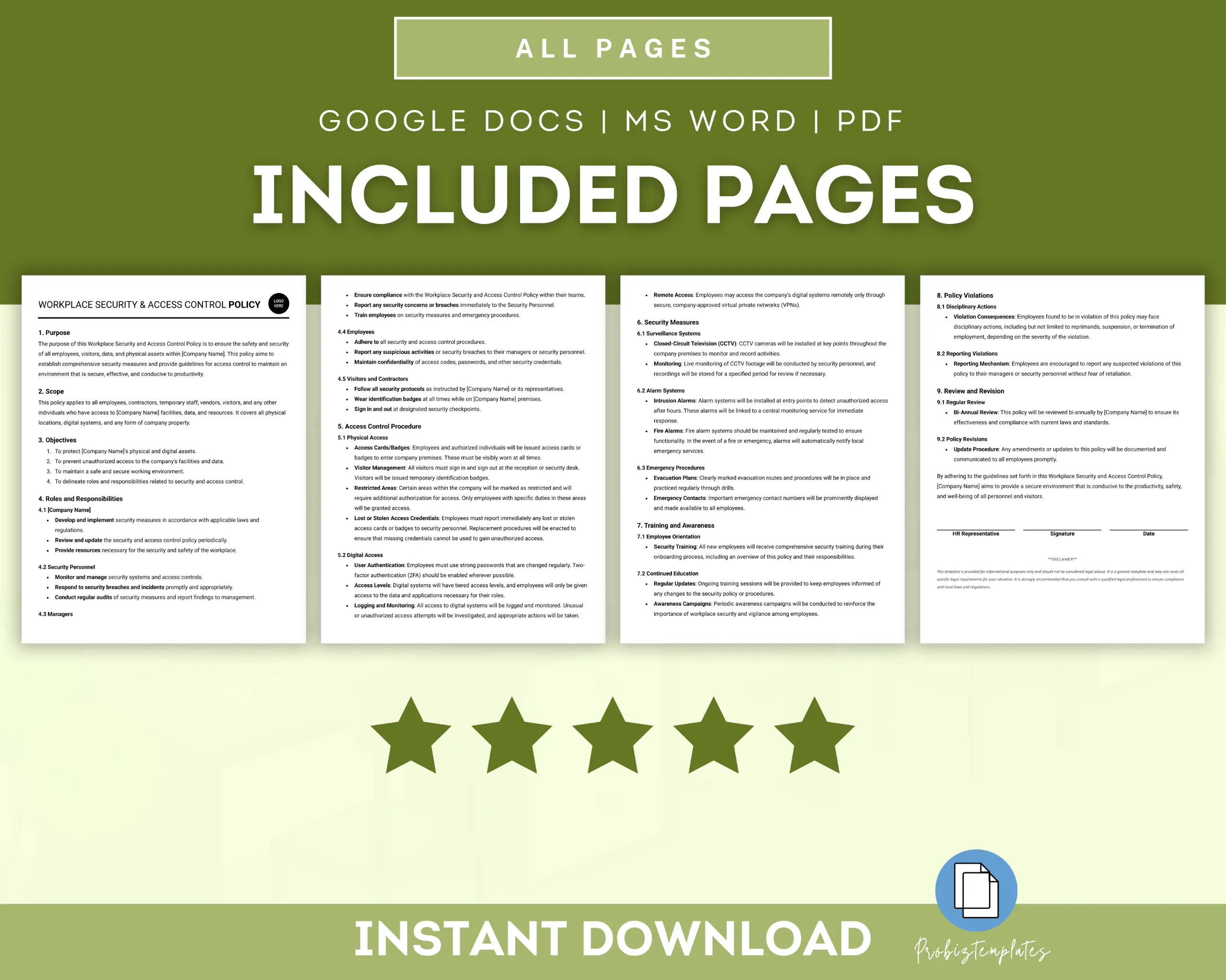 Workplace Security And Access Control Policy Template - Image 2
